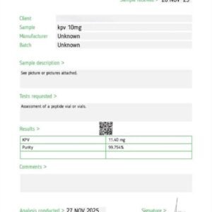 Alternative view of KPV 10 mg